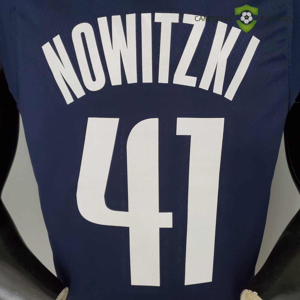 Camiseta Dallas Mavericks 21-22 - Dirk Nowitzki 41 Azul Marino Nba