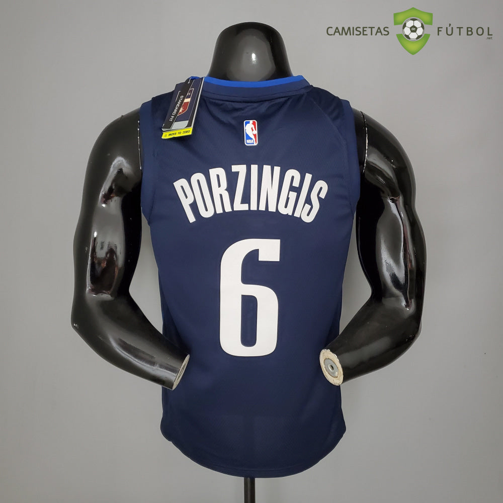Camiseta Dallas Mavericks 21-22 - Kristaps Porzingis 6 Azul Marino Nba