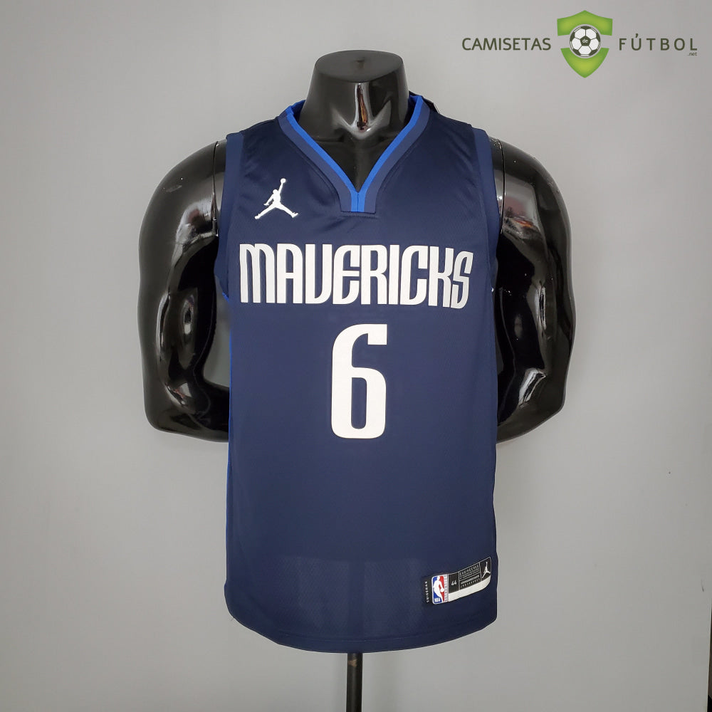 Camiseta Dallas Mavericks 21-22 - Kristaps Porzingis 6 Azul Marino Nba