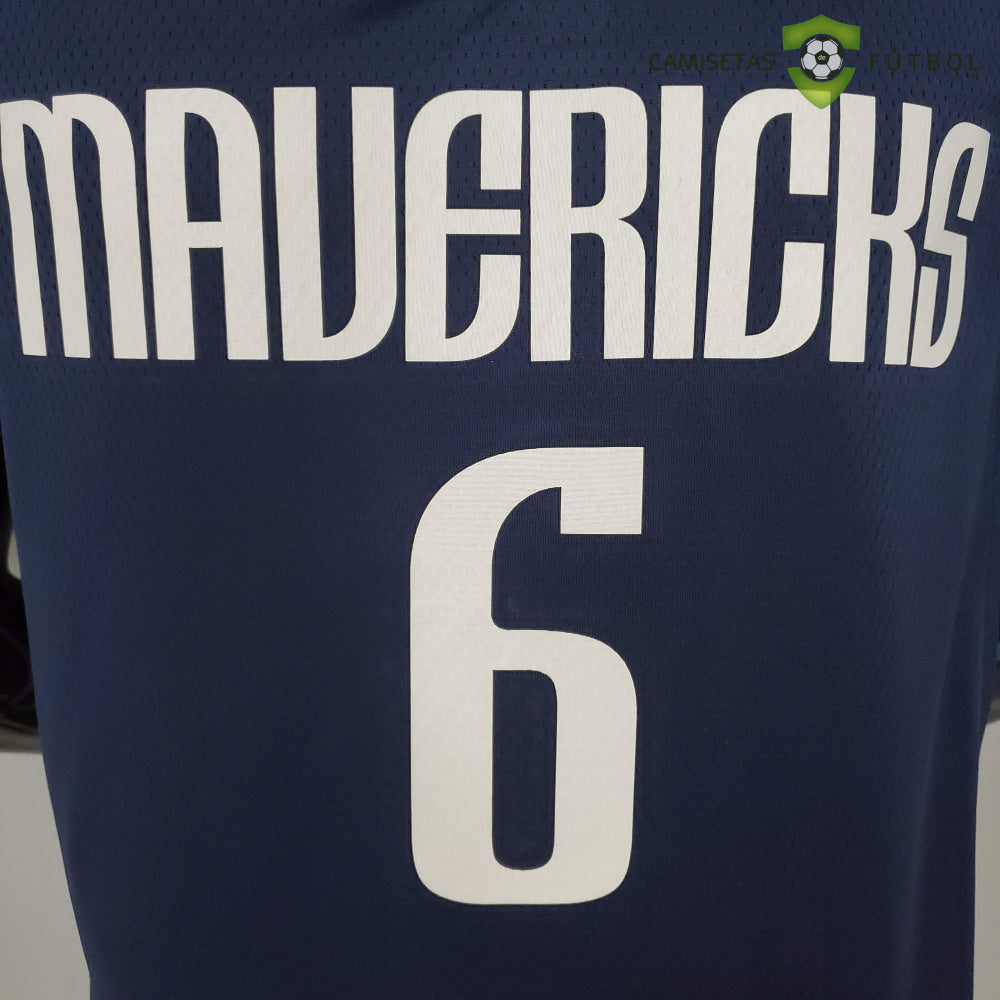 Camiseta Dallas Mavericks 21-22 - Kristaps Porzingis 6 Azul Marino Nba