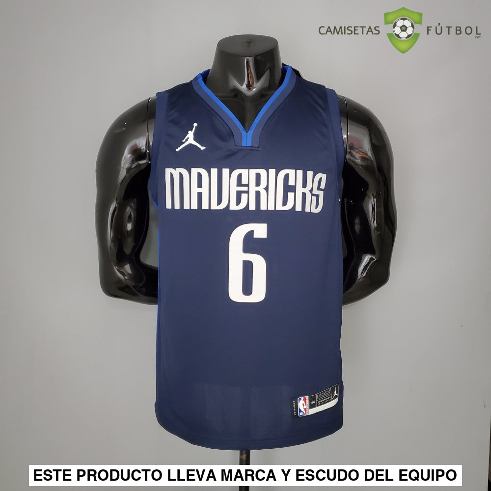 Camiseta Dallas Mavericks 21-22 - Kristaps Porzingis 6 Azul Marino Nba