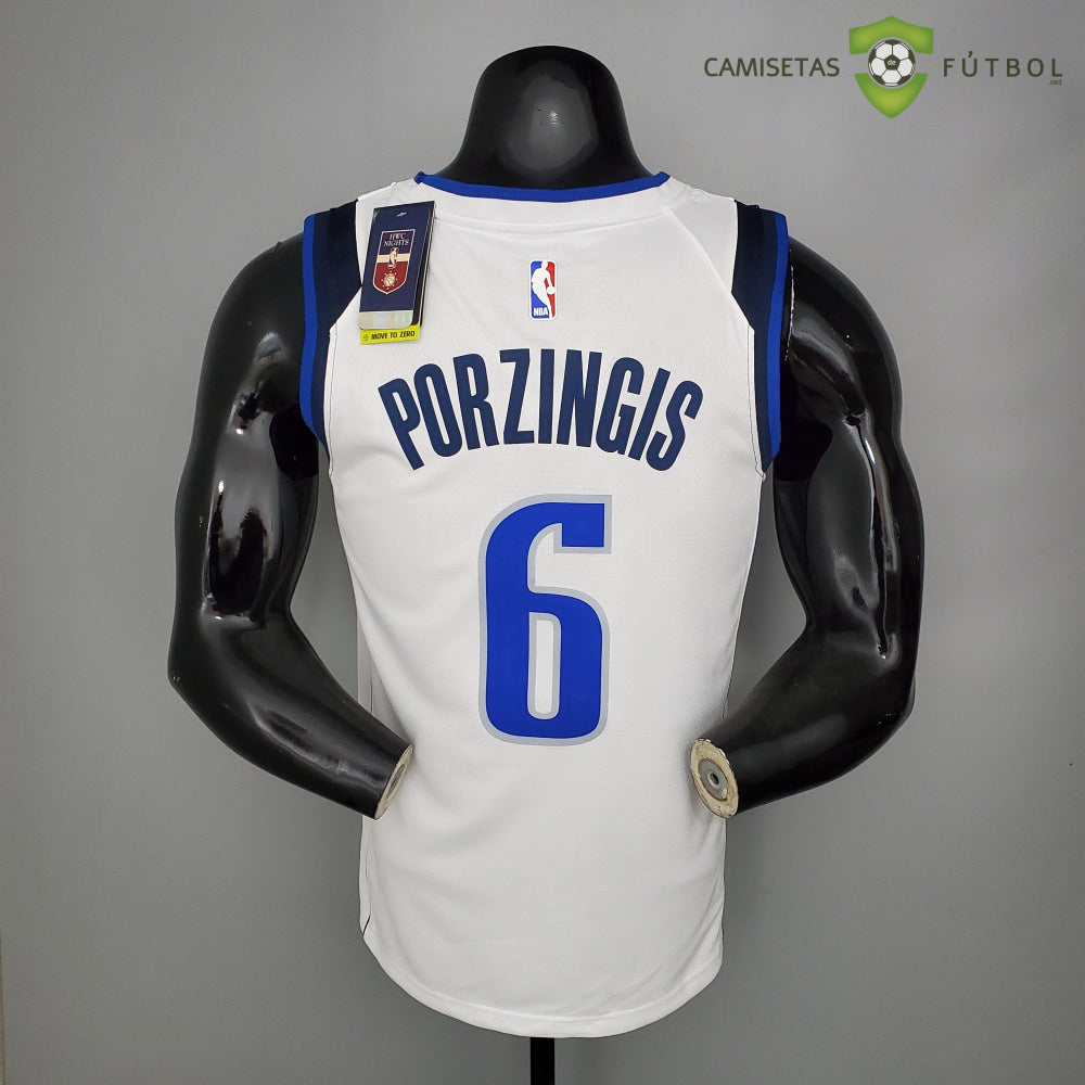 Camiseta Dallas Mavericks 21-22 - Kristaps Porzingis 6 Blanco Nba