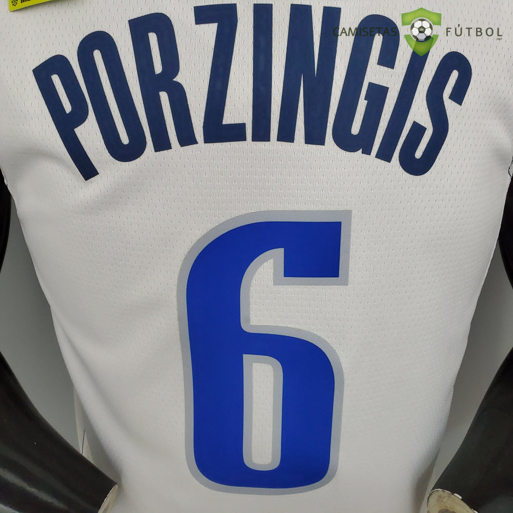 Camiseta Dallas Mavericks 21-22 - Kristaps Porzingis 6 Blanco Nba