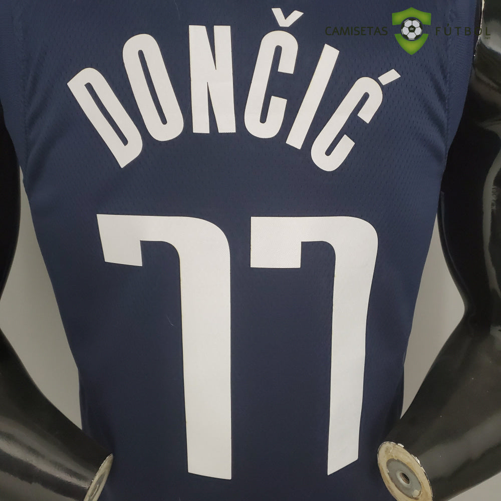 Camiseta Dallas Mavericks 21-22 - Luka Doncic 77 Azul Marino Nba