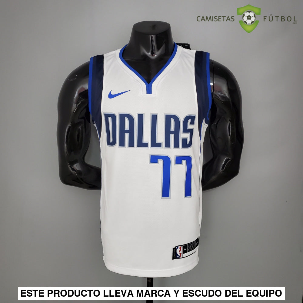 Camiseta Dallas Mavericks 21-22 - Luka Doncic 77 Blanco Nba