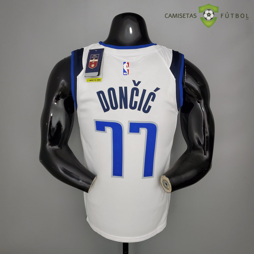 Camiseta Dallas Mavericks 21-22 - Luka Doncic 77 Blanco Nba