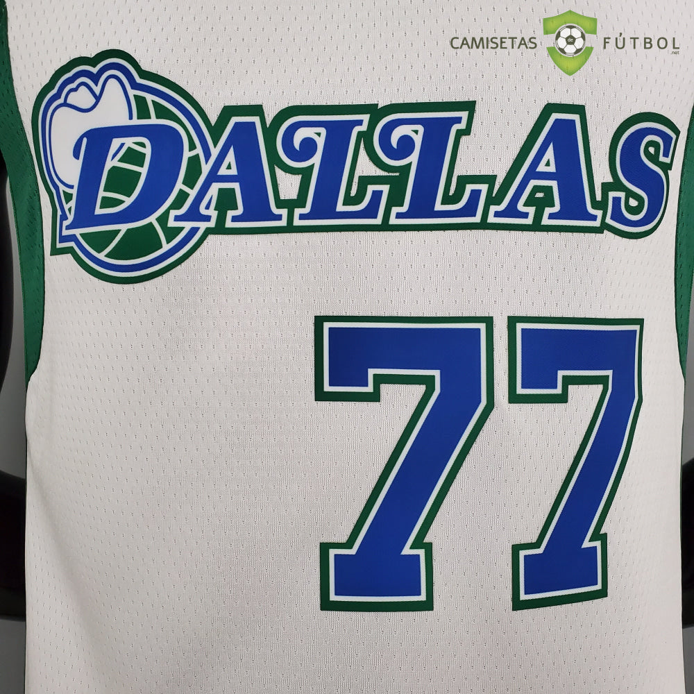 Camiseta Dallas Mavericks 21-22 - Luka Doncic 77 Blanco Verde Nba