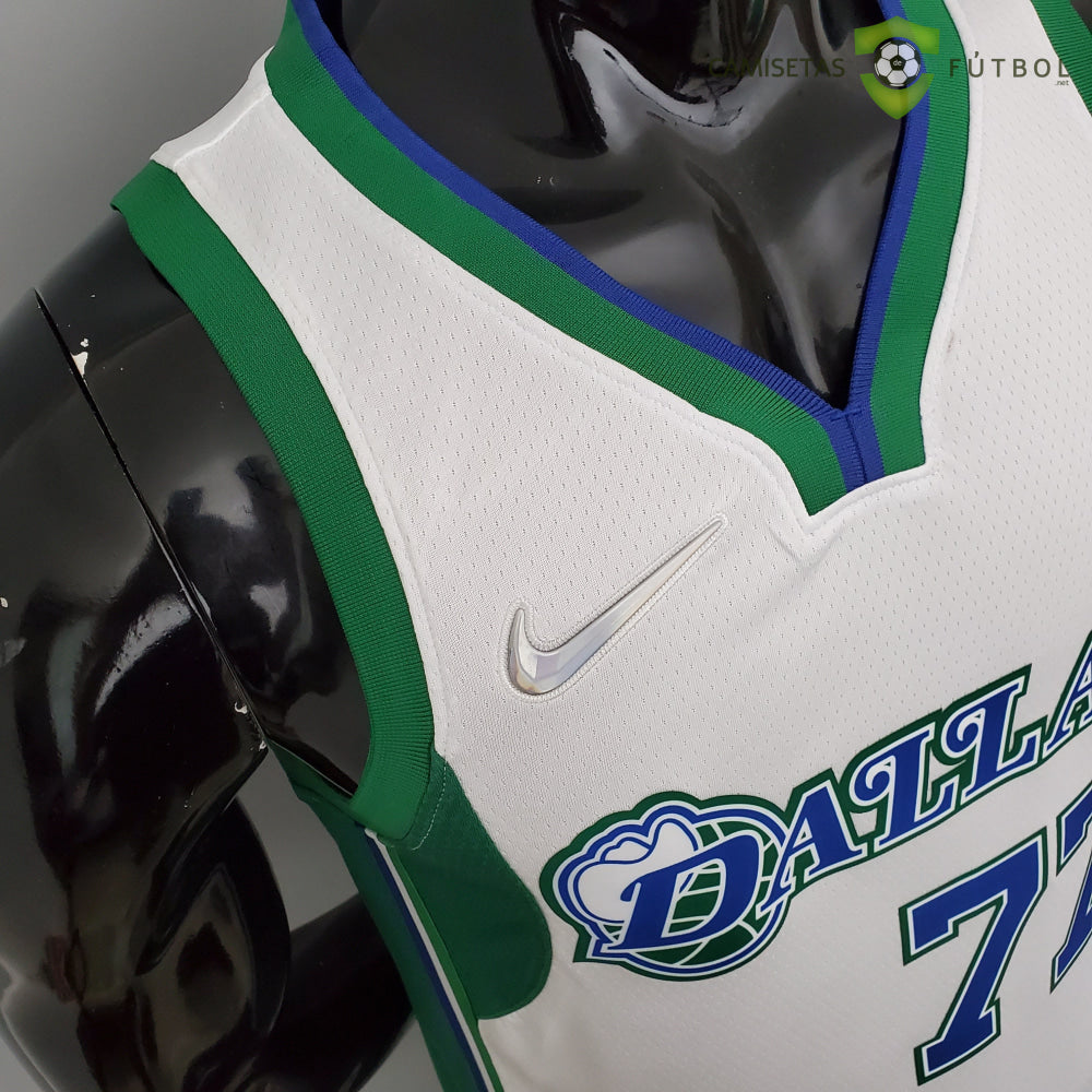 Camiseta Dallas Mavericks 21-22 - Luka Doncic 77 Blanco Verde Nba