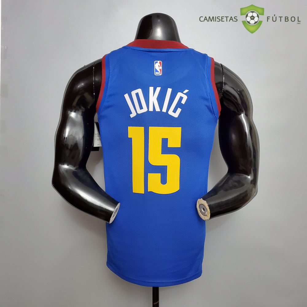 Camiseta Denver Nuggets 21-22 - Nikola Jokic 15 Azul Nba