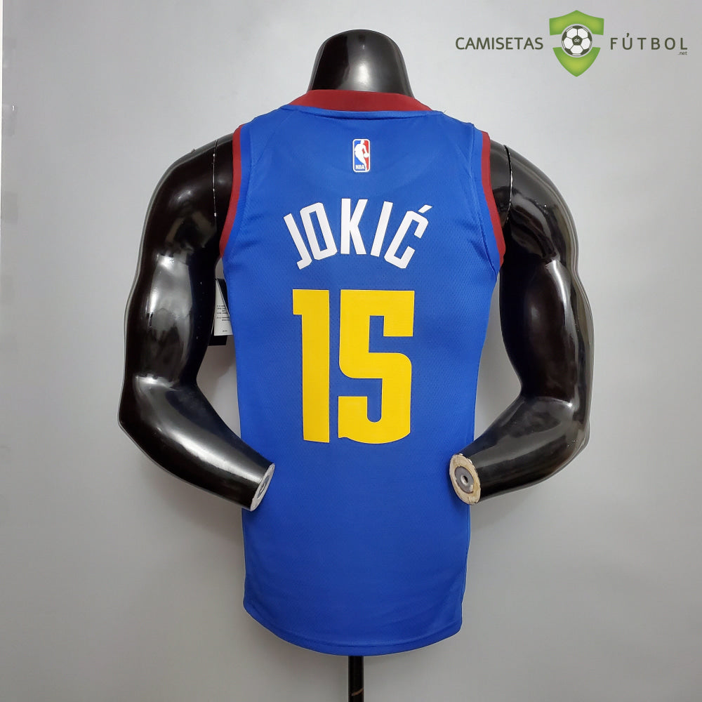 Camiseta Denver Nuggets 21-22 - Nikola Jokic 15 Azul Nba
