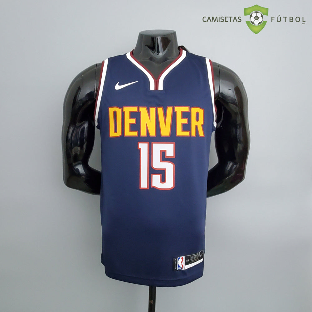 Camiseta Denver Nuggets 21-22 - Nikola Jokic 15 Azul Marino Nba