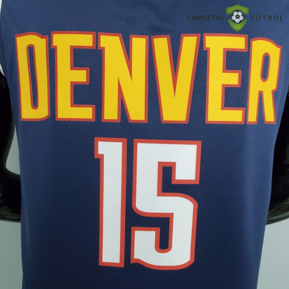 Camiseta Denver Nuggets 21-22 - Nikola Jokic 15 Azul Marino Nba