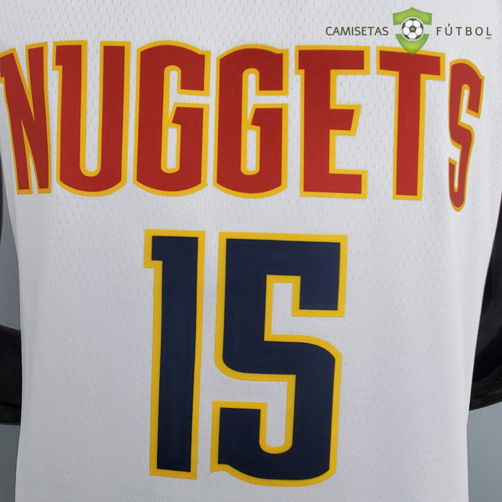 Camiseta Denver Nuggets 21-22 - Nikola Jokic 15 Blanco Nba