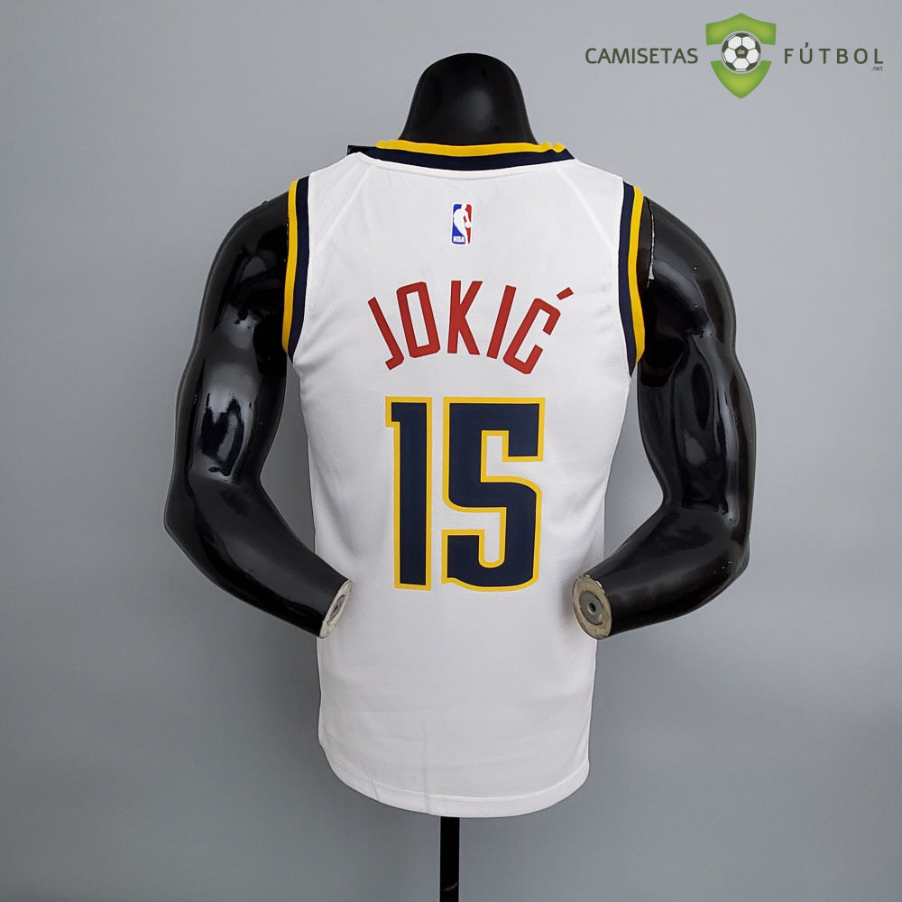Camiseta Denver Nuggets 21-22 - Nikola Jokic 15 Blanco Nba