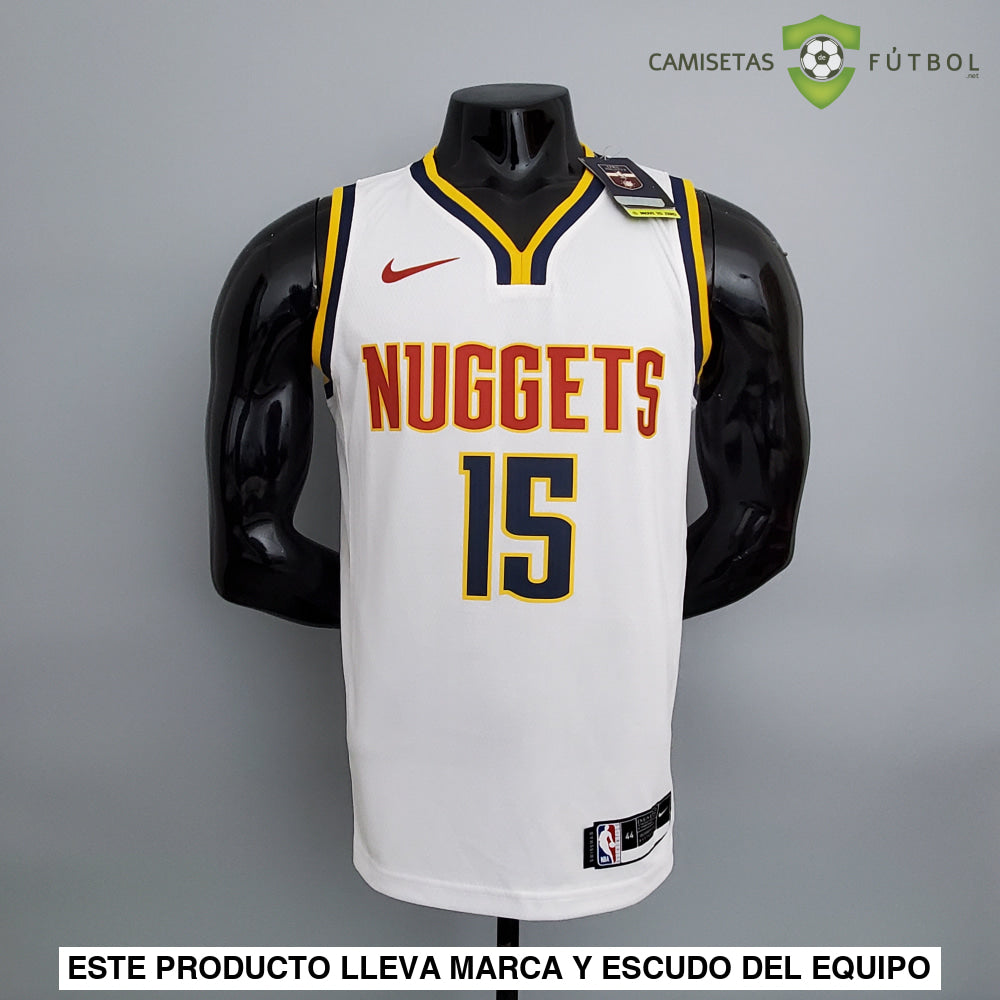 Camiseta Denver Nuggets 21-22 - Nikola Jokic 15 Blanco Nba