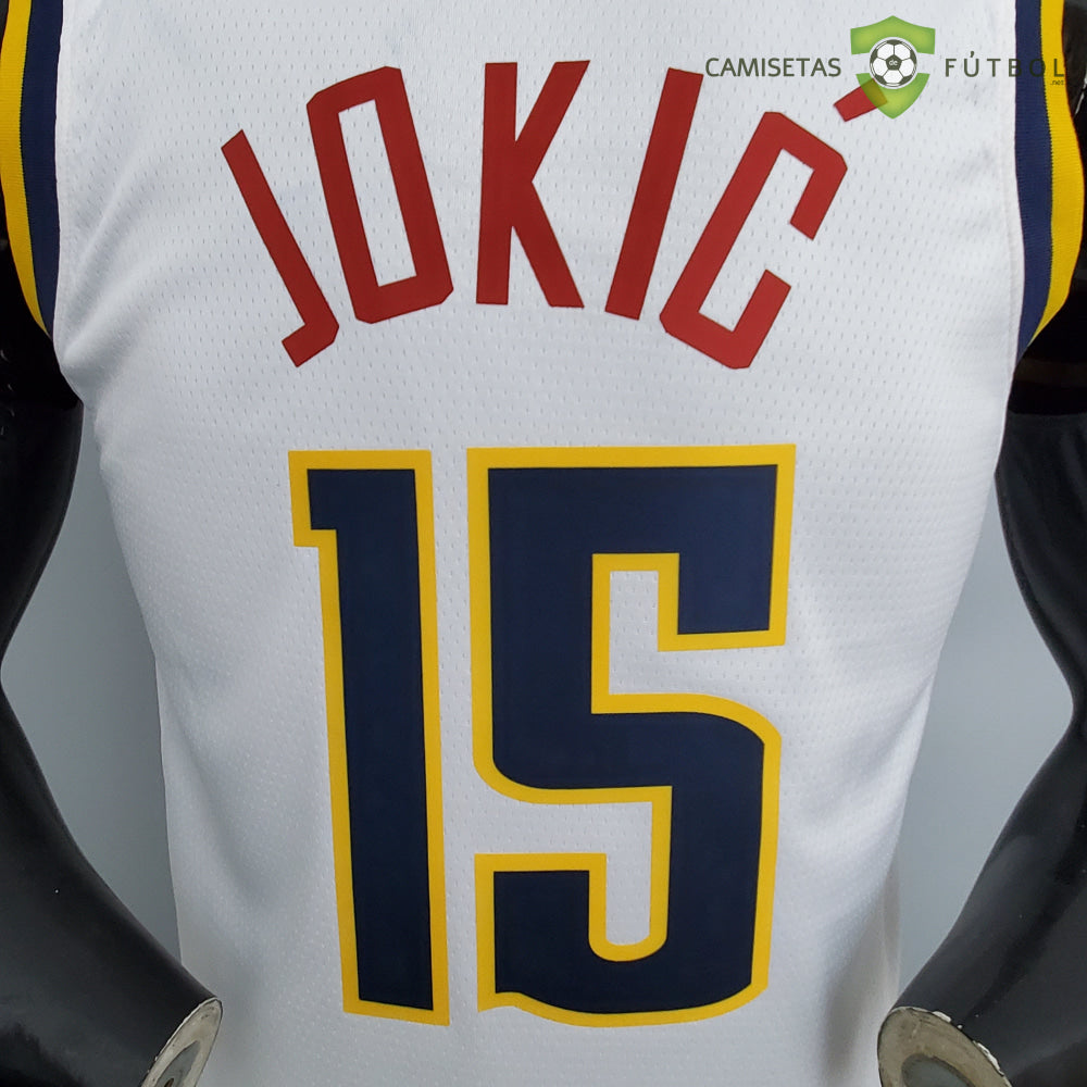 Camiseta Denver Nuggets 21-22 - Nikola Jokic 15 Blanco Nba