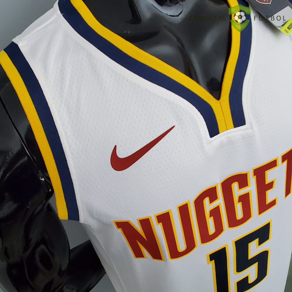 Camiseta Denver Nuggets 21-22 - Nikola Jokic 15 Blanco Nba