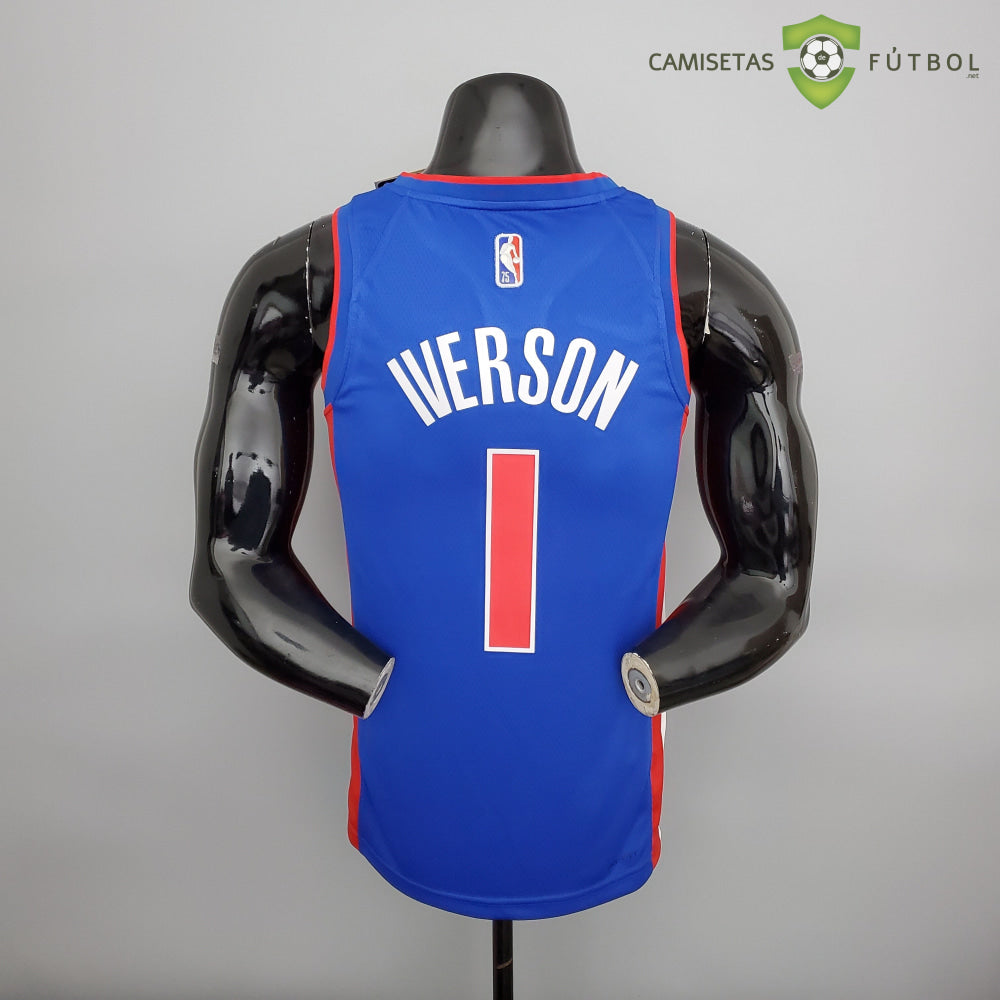 Camiseta Detroit Pistons 21-22 - Allen Iverson 1 Azul Nba