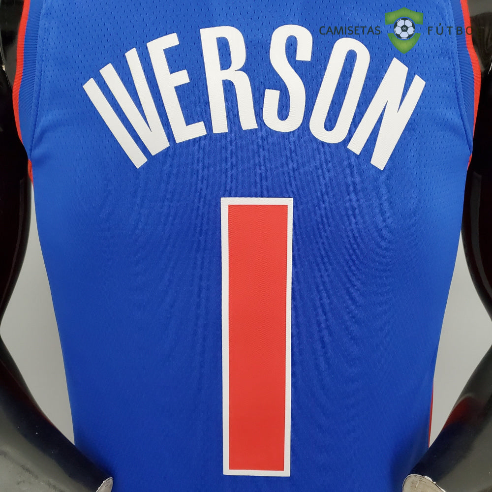 Camiseta Detroit Pistons 21-22 - Allen Iverson 1 Azul Nba