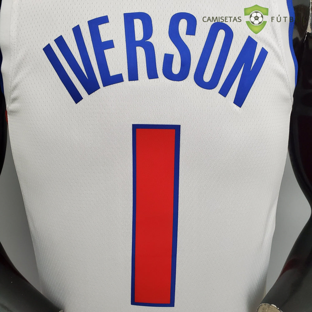 Camiseta Detroit Pistons 21-22 - Allen Iverson 1 Blanco Nba