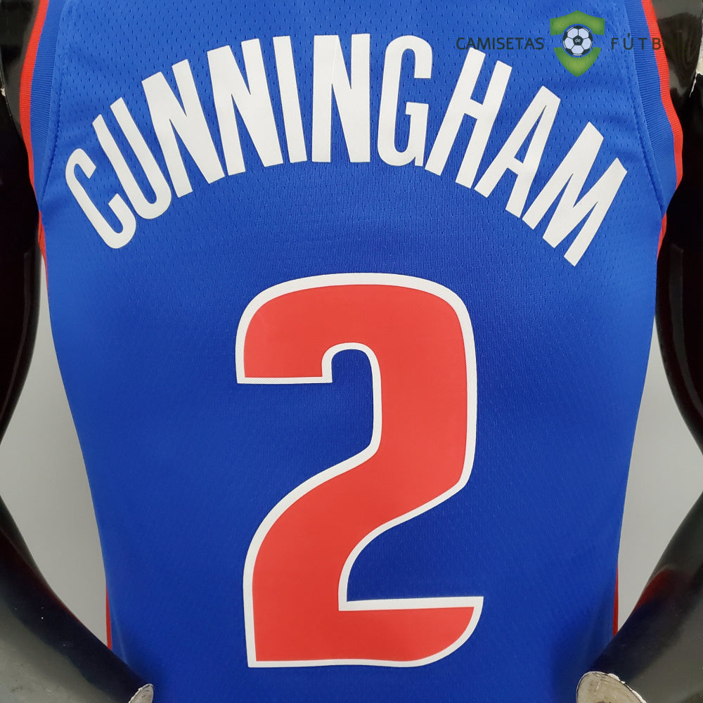 Camiseta Detroit Pistons 21-22 - Cade Cunningham 2 Azul Nba