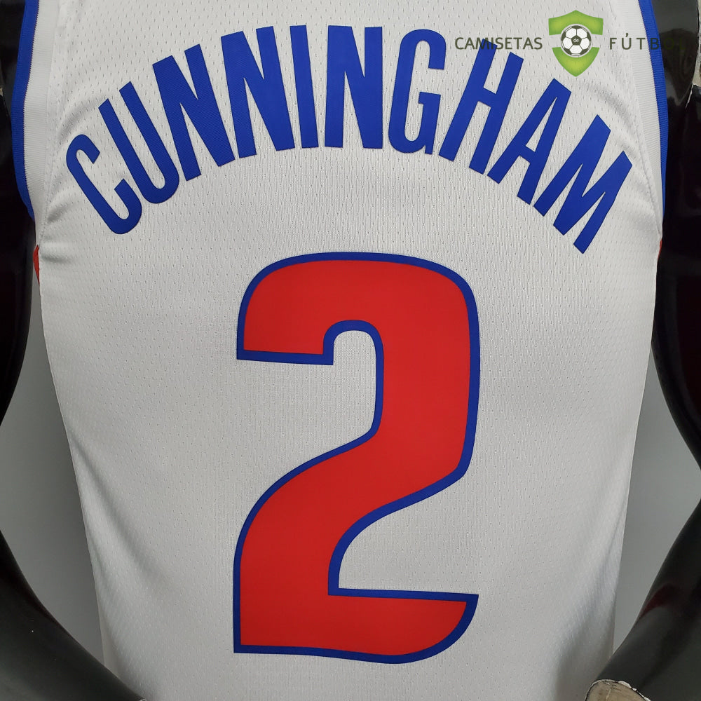 Camiseta Detroit Pistons 21-22 - Cade Cunningham 2 Blanco Nba