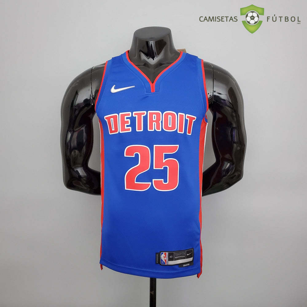 Camiseta Detroit Pistons 21-22 - Derrick Rose 25 Azul Nba