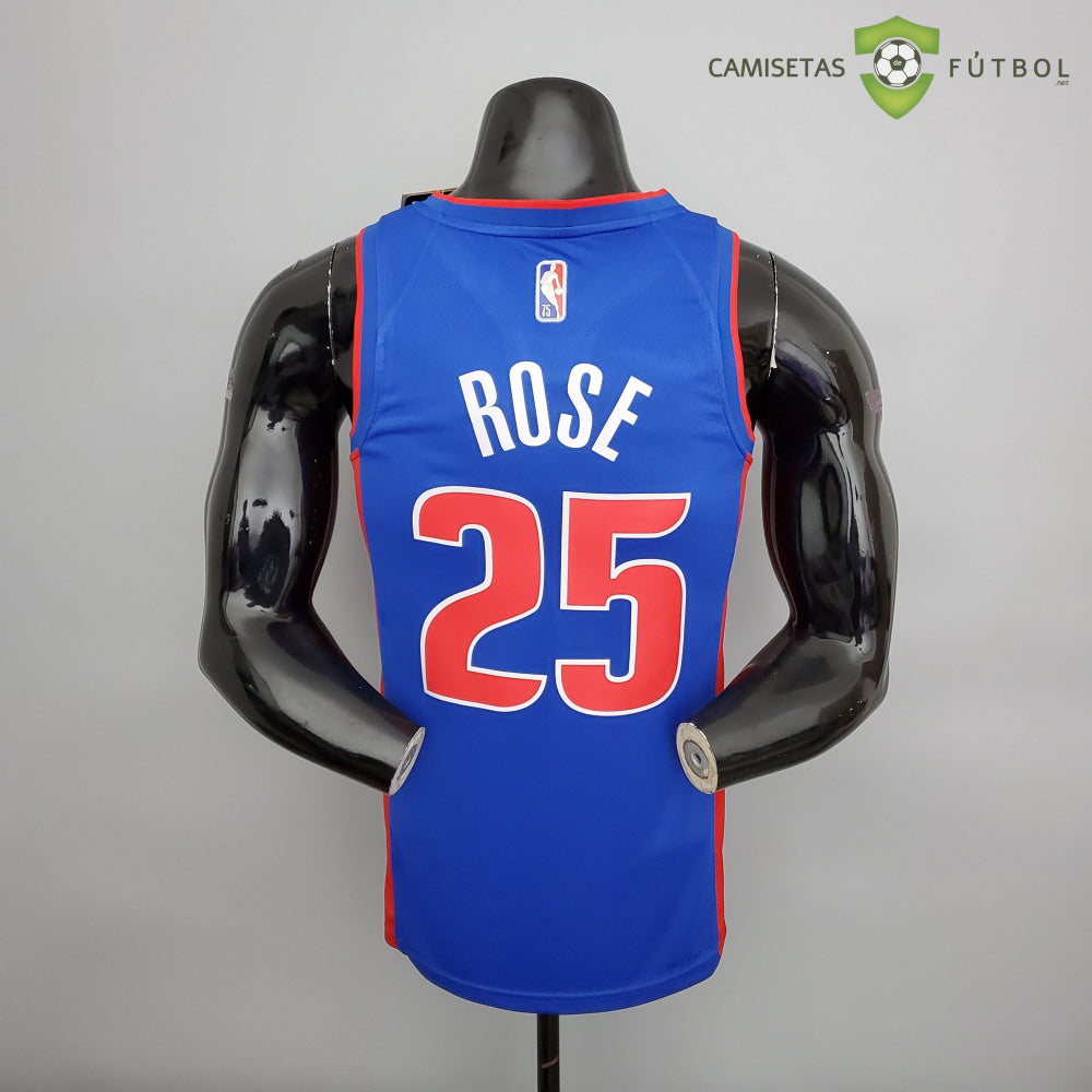 Camiseta Detroit Pistons 21-22 - Derrick Rose 25 Azul Nba