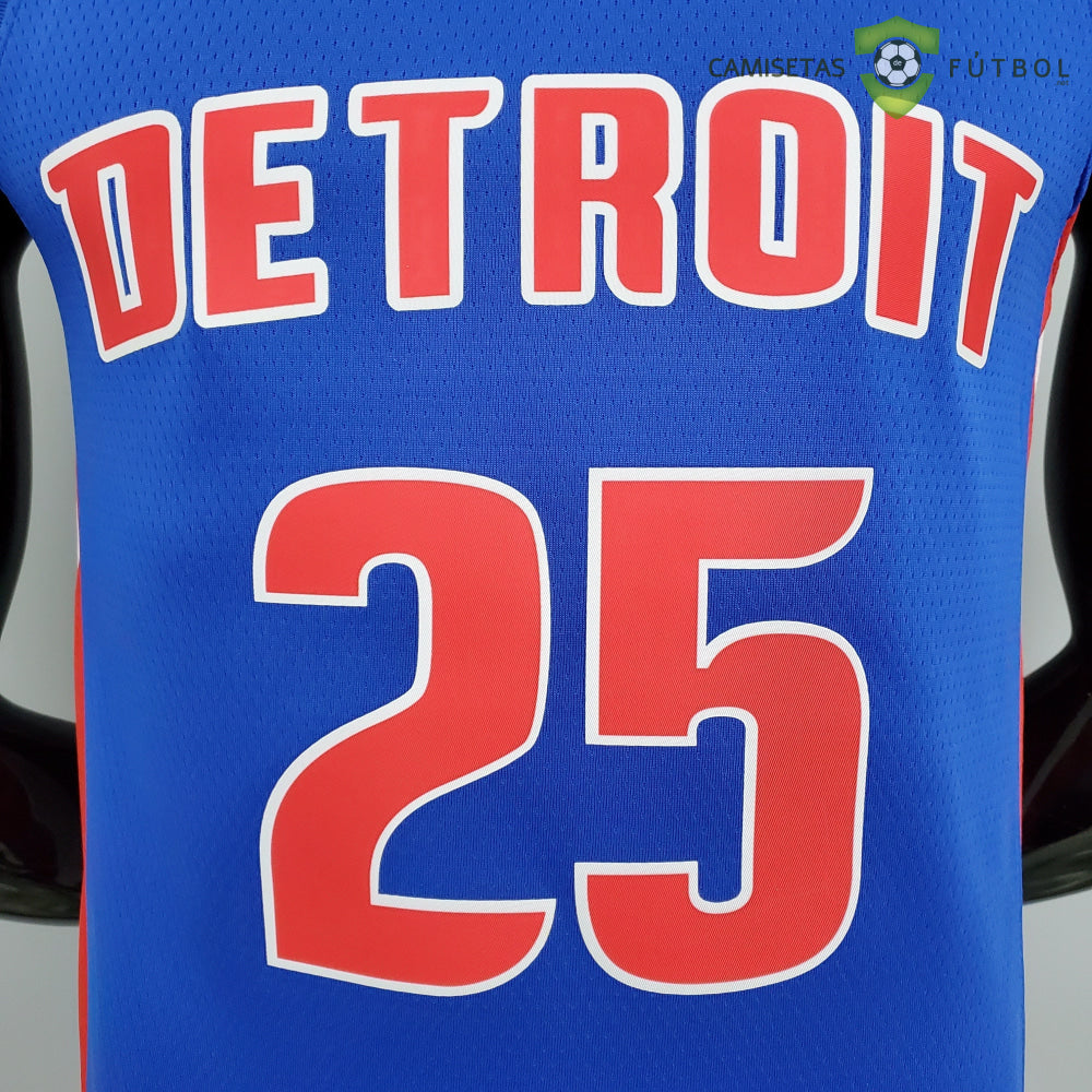 Camiseta Detroit Pistons 21-22 - Derrick Rose 25 Azul Nba