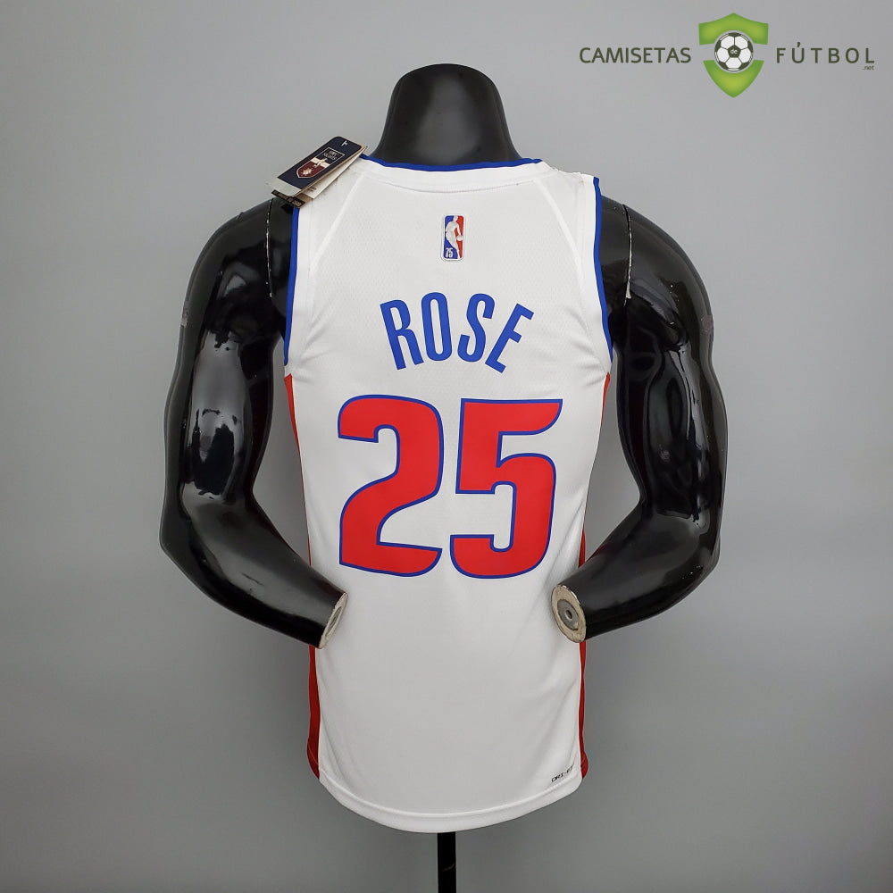 Camiseta Detroit Pistons 21-22 - Derrick Rose 25 Blanco Nba