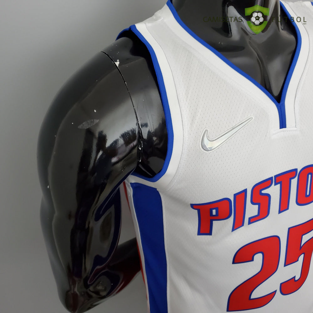 Camiseta Detroit Pistons 21-22 - Derrick Rose 25 Blanco Nba