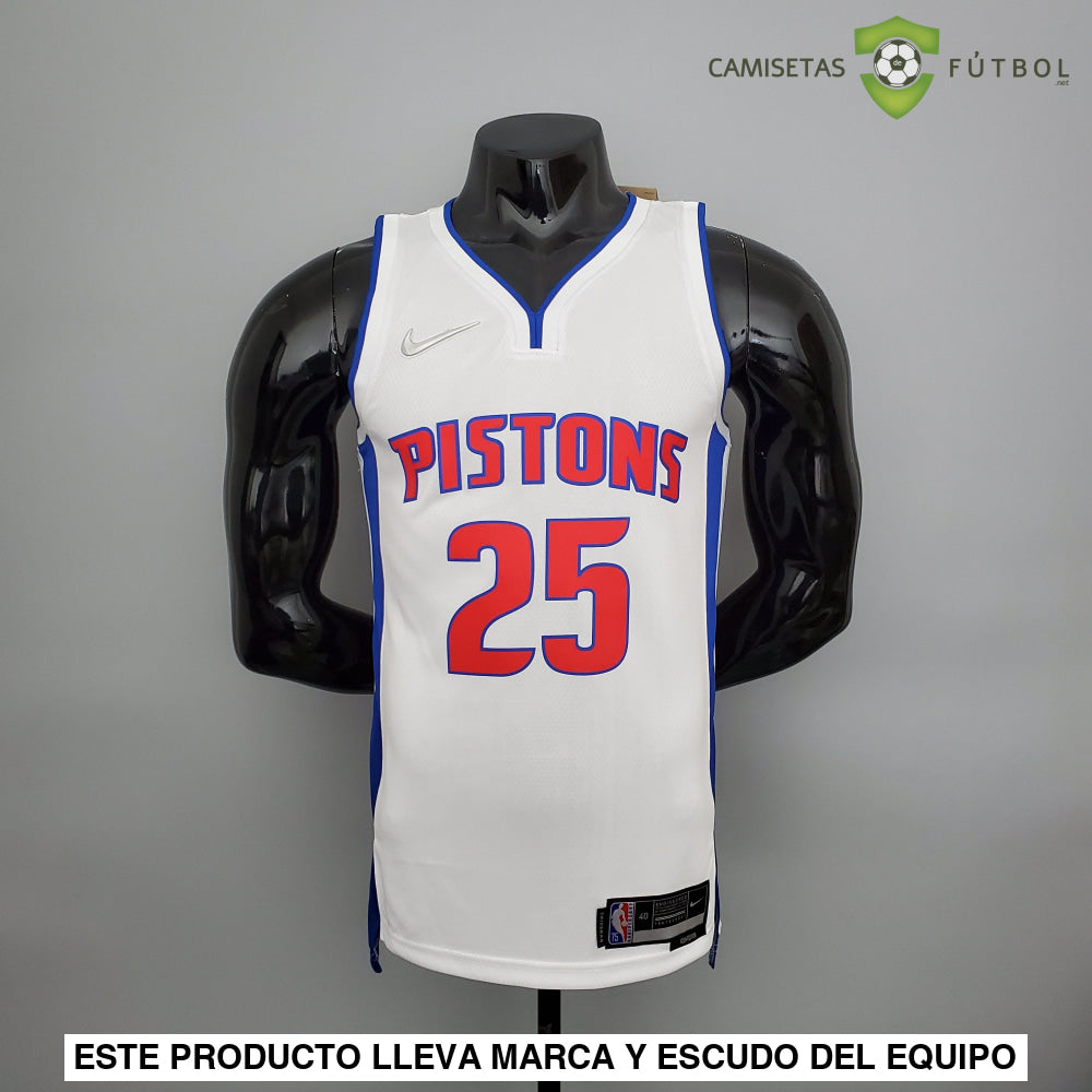 Camiseta Detroit Pistons 21-22 - Derrick Rose 25 Blanco Nba