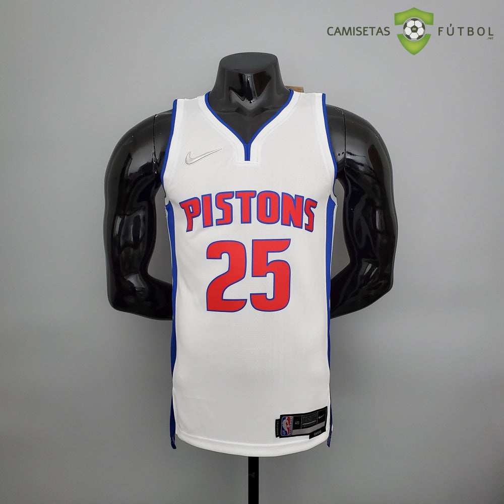 Camiseta Detroit Pistons 21-22 - Derrick Rose 25 Blanco Nba