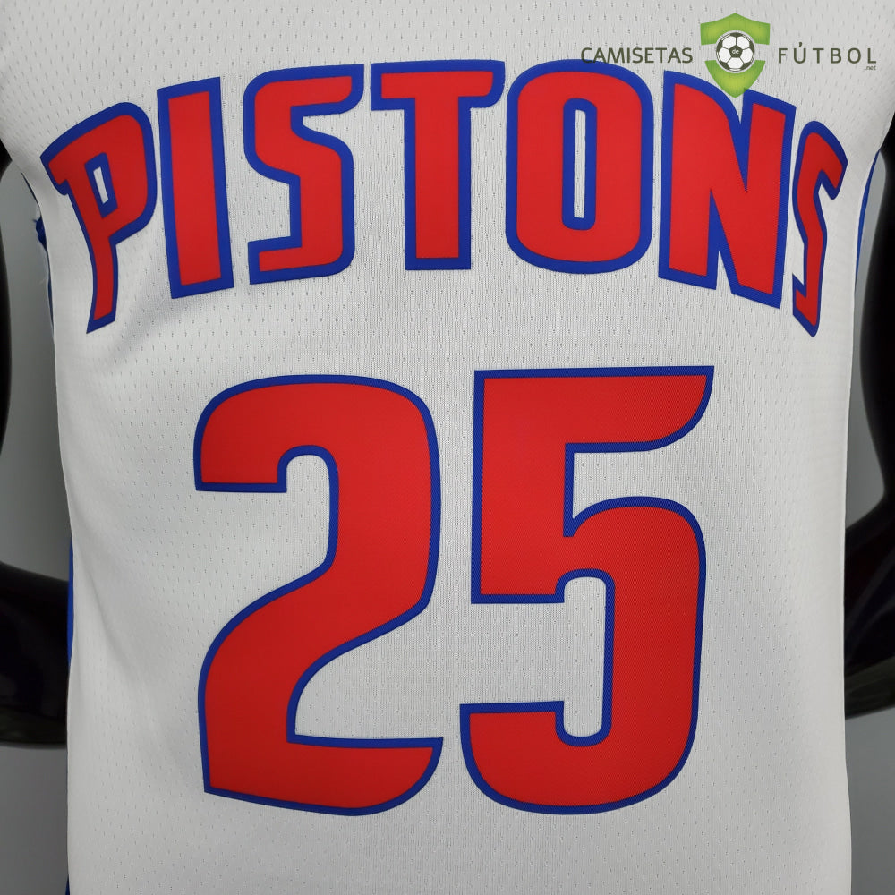 Camiseta Detroit Pistons 21-22 - Derrick Rose 25 Blanco Nba