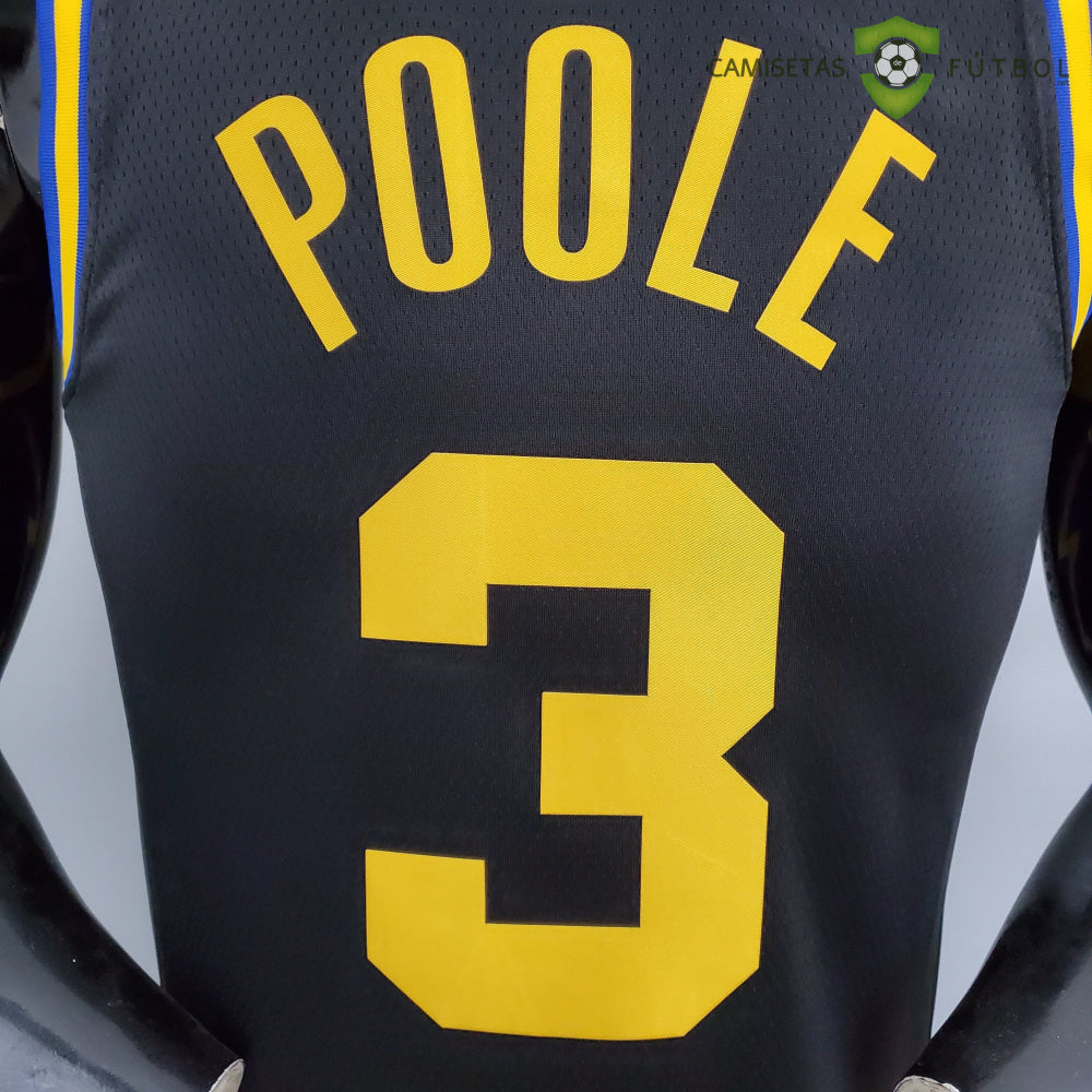 Camiseta Golden State Warriors 21-22 - Jordan Poole 3 Negro Nba
