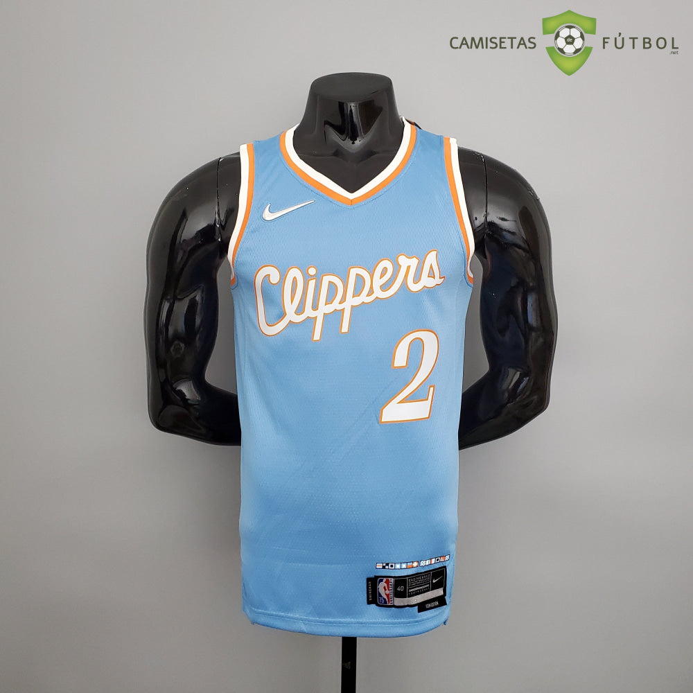 Camiseta Los Angeles Clippers 21-22 - Kawhi Leonard 2 Azul Celeste Nba