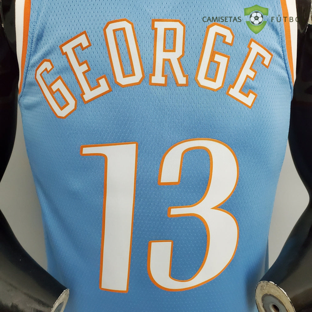 Camiseta Los Angeles Clippers 21-22 - Paul George 13 Azul Celeste Nba
