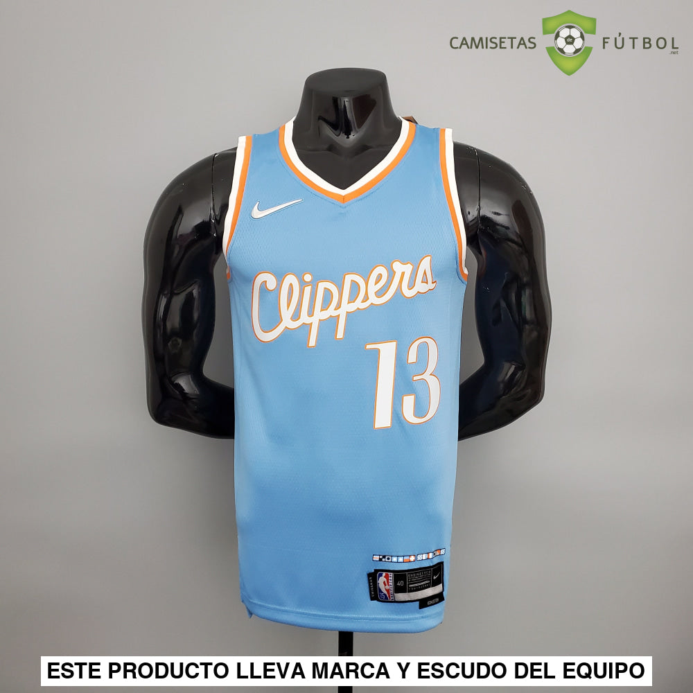 Camiseta Los Angeles Clippers 21-22 - Paul George 13 Azul Celeste Nba