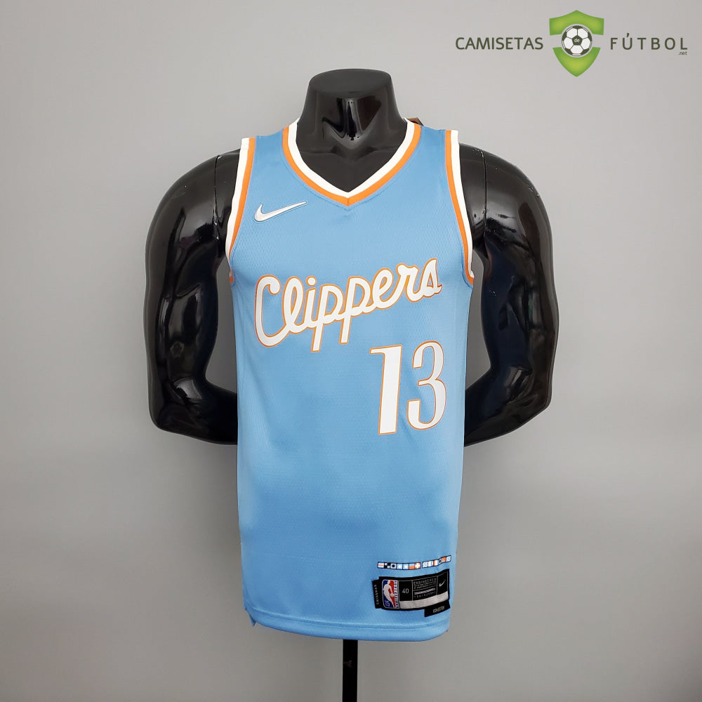 Camiseta Los Angeles Clippers 21-22 - Paul George 13 Azul Celeste Nba