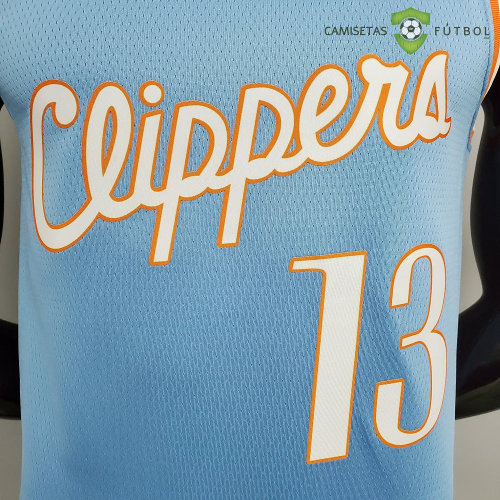 Camiseta Los Angeles Clippers 21-22 - Paul George 13 Azul Celeste Nba
