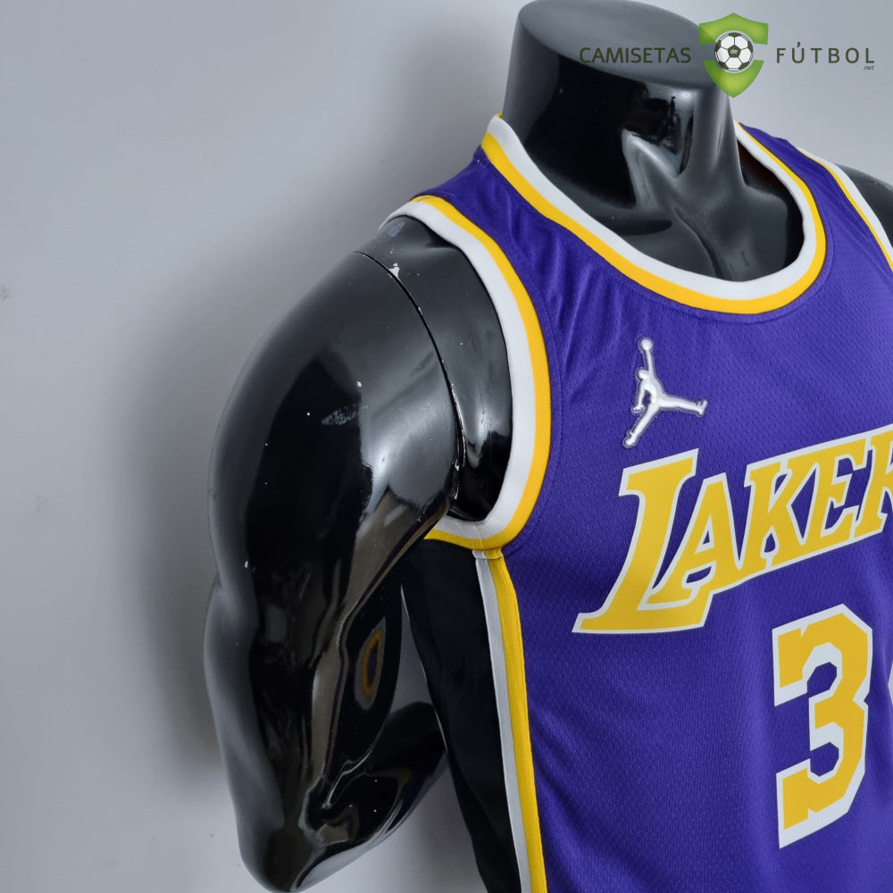Camiseta Los Angeles Lakers 21-22 - Anthony Davis 3 Púrpura Amarilla Nba