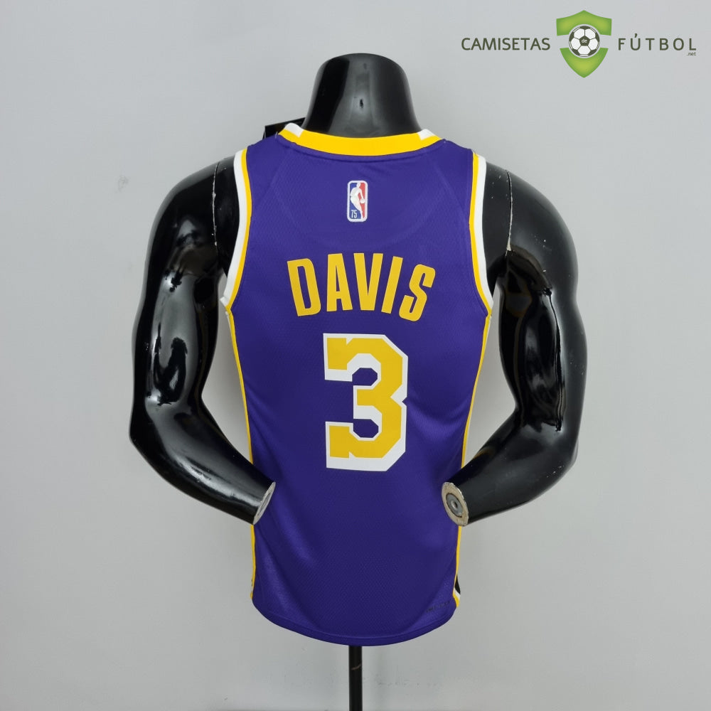 Camiseta Los Angeles Lakers 21-22 - Anthony Davis 3 Púrpura Amarilla Nba