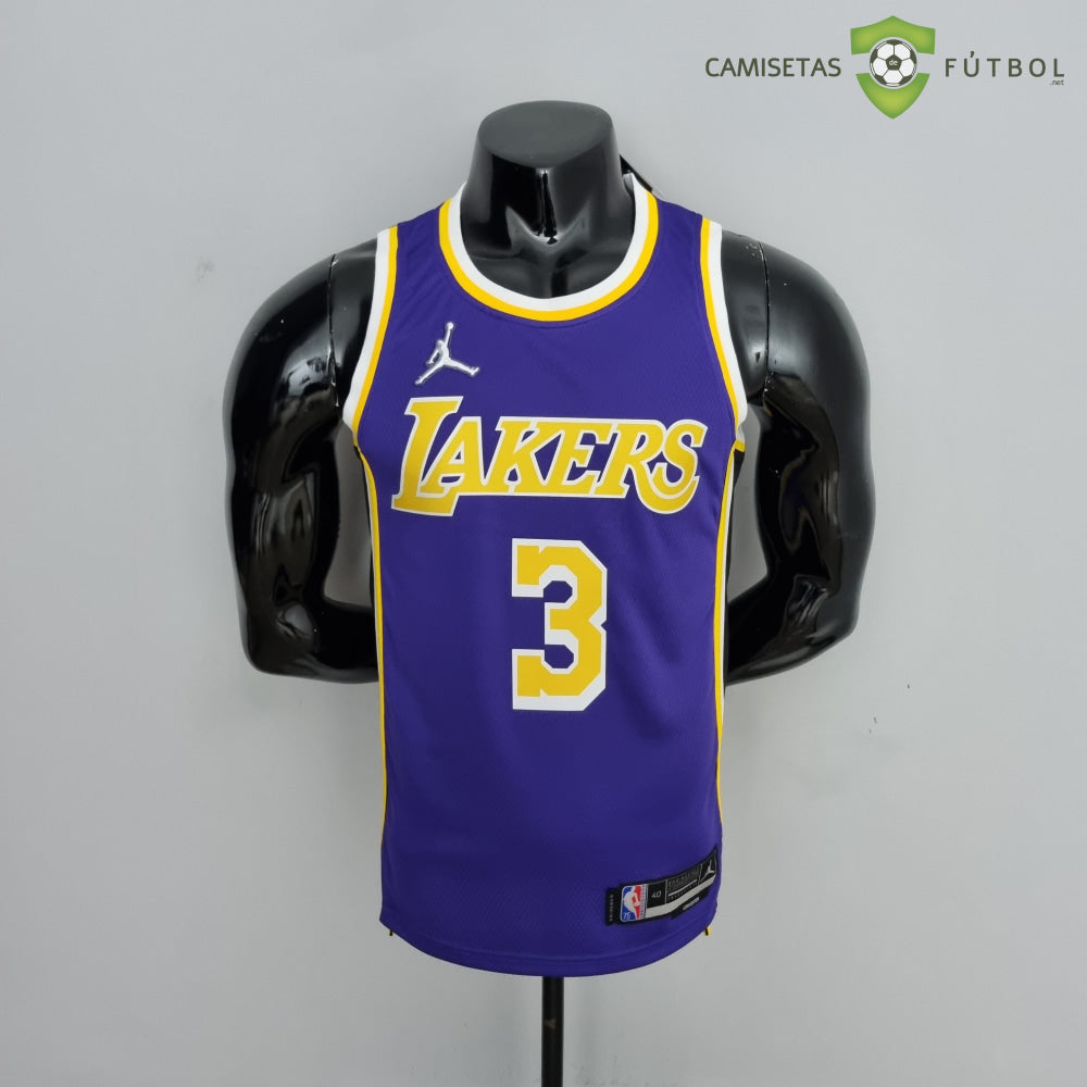 Camiseta Los Angeles Lakers 21-22 - Anthony Davis 3 Púrpura Amarilla Nba