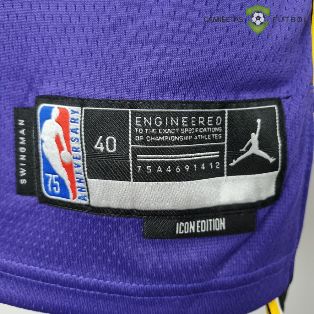 Camiseta Los Angeles Lakers 21-22 - Carmelo Anthony 7 Púrpura Amarilla Nba