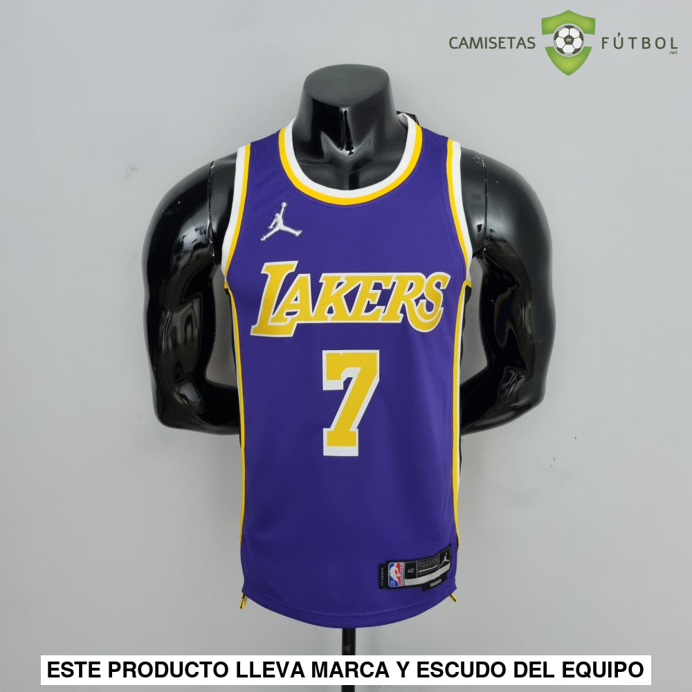 Camiseta Los Angeles Lakers 21-22 - Carmelo Anthony 7 Púrpura Amarilla Nba