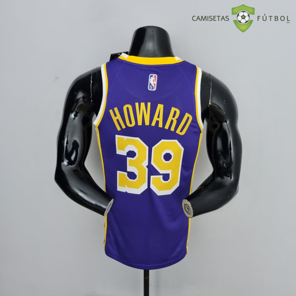 Camiseta Los Angeles Lakers 21-22 - Dwight Howard 39 Púrpura Amarilla Nba