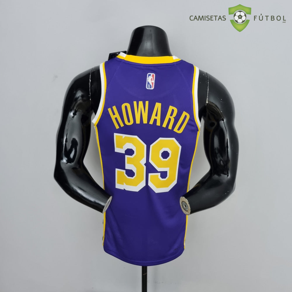 Camiseta Los Angeles Lakers 21-22 - Dwight Howard 39 Púrpura Amarilla Nba