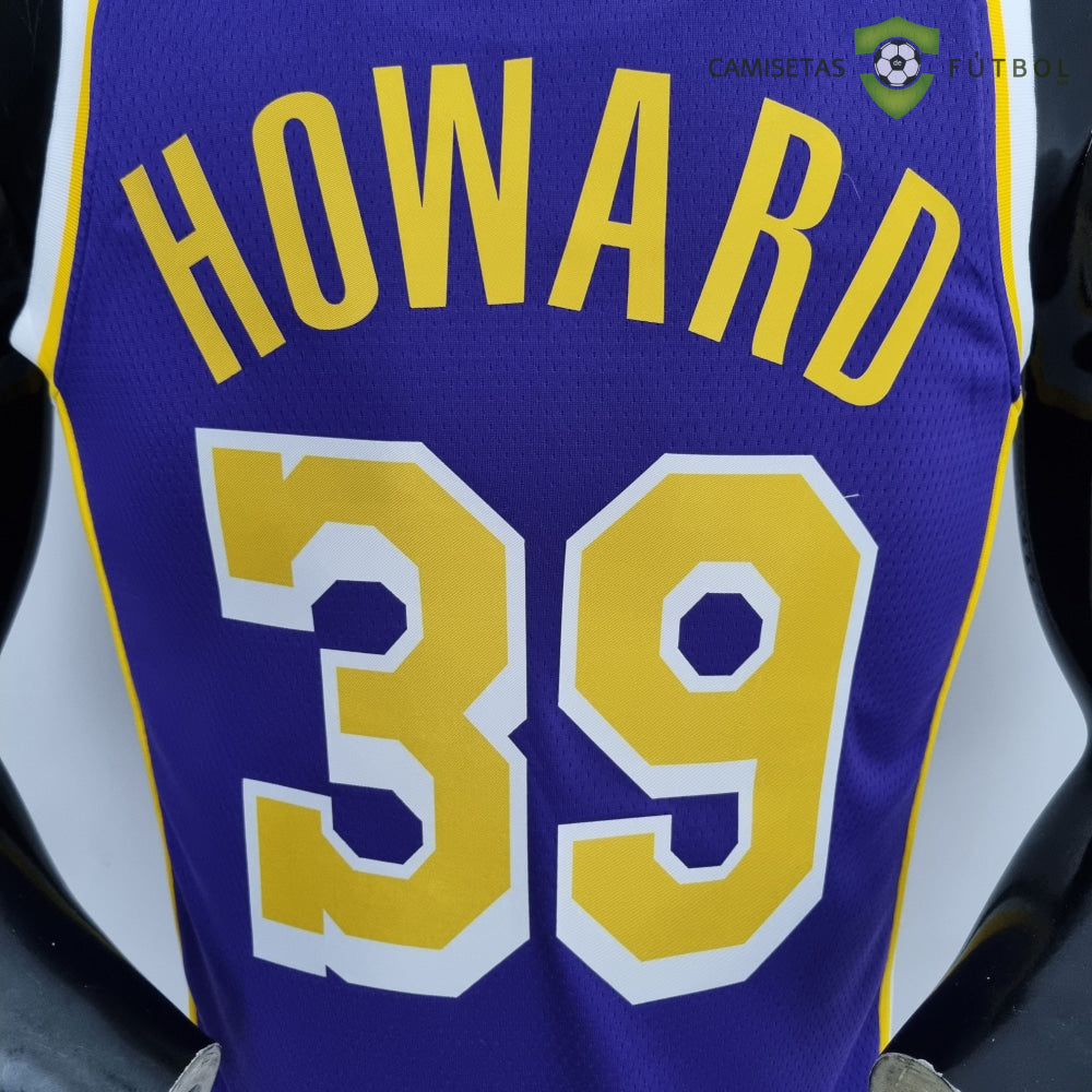Camiseta Los Angeles Lakers 21-22 - Dwight Howard 39 Púrpura Amarilla Nba