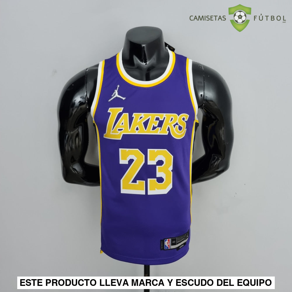 Camiseta Los Angeles Lakers 21-22 - Lebron James 23 Púrpura Amarilla Nba