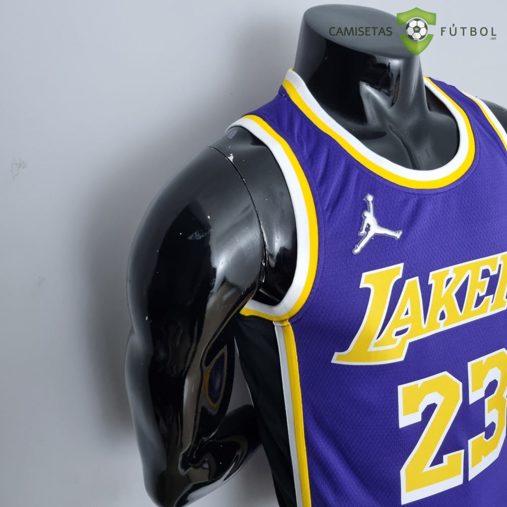 Camiseta Los Angeles Lakers 21-22 - Lebron James 23 Púrpura Amarilla Nba